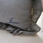 blue stripes jean kussen