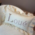 Linnen naturel kussen