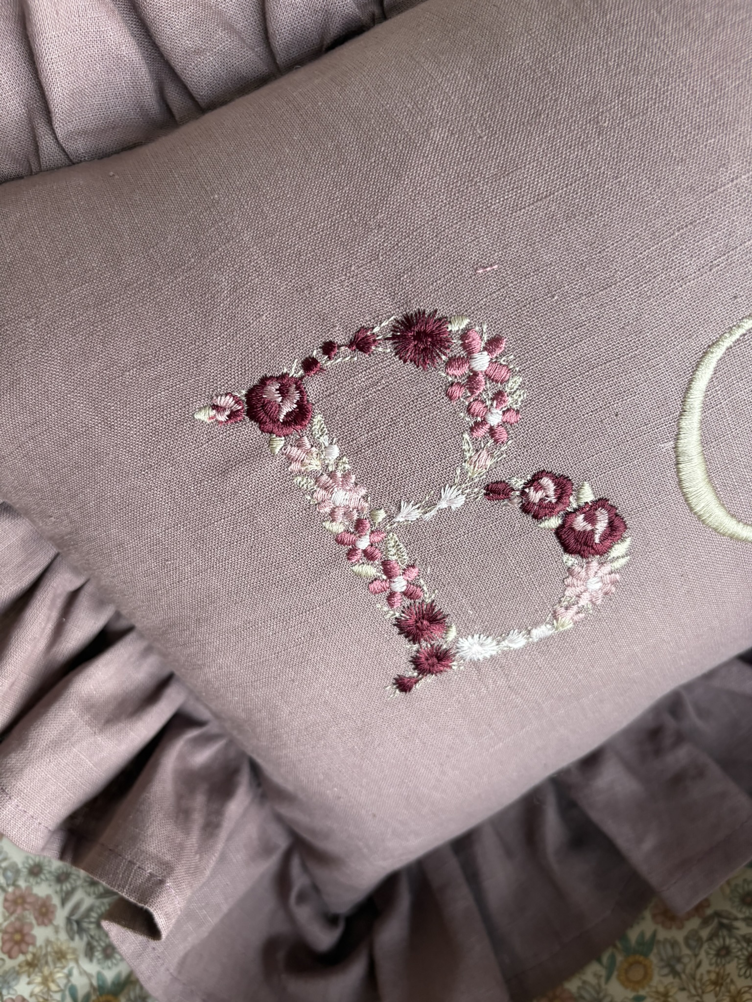 vintage rose met naam en initiaal